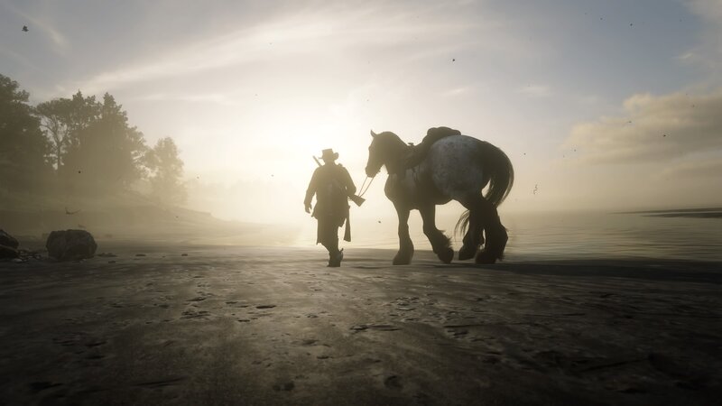 Man Leading Horse — Brown