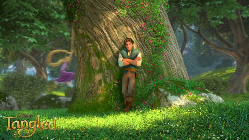 Man Leaning Against Tree — Green