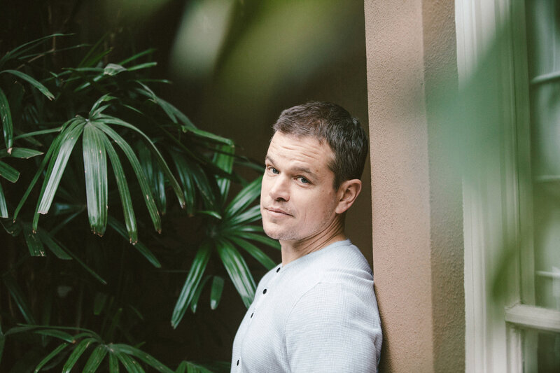 Man Leaning Against Wall — Green, Calm