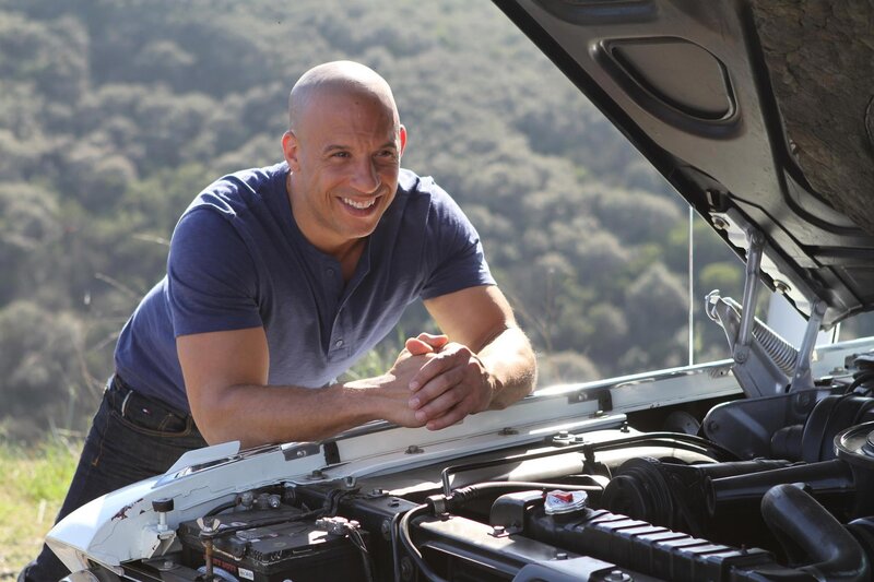Man Leaning on Car — Blue, Relaxed