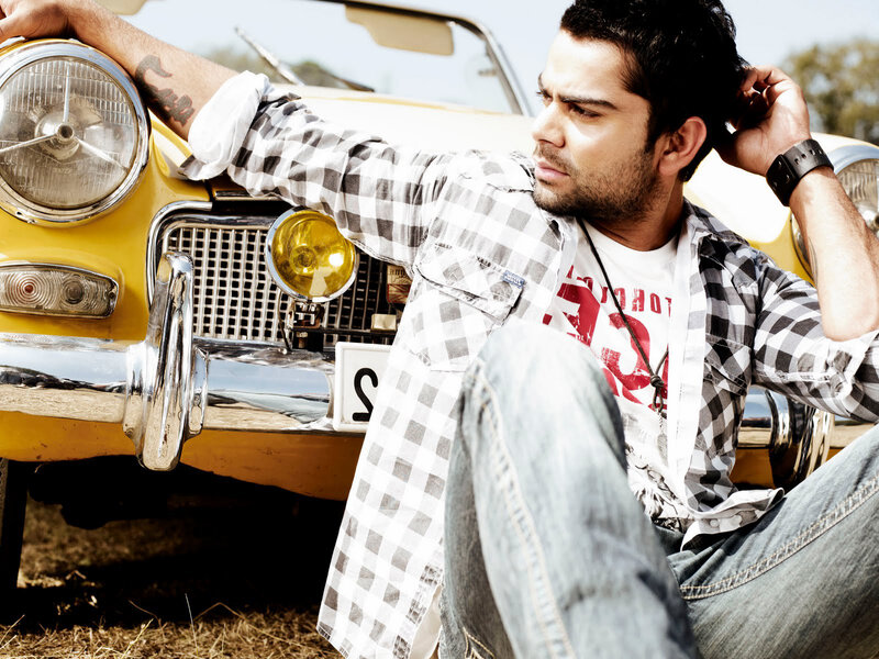 Man Leaning on Car — Yellow, Relaxed