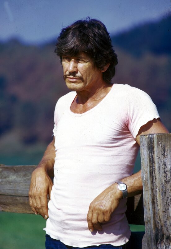 man leaning on wooden fence