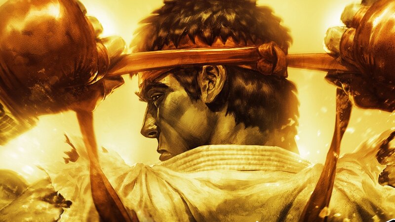 Man Lifting Barbell — Yellow, Dramatic, Digital Art, Headband