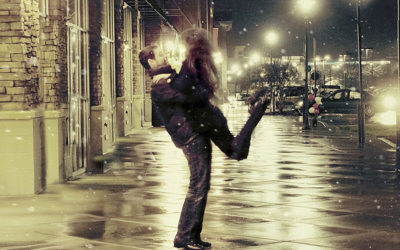 Man Lifting Woman
