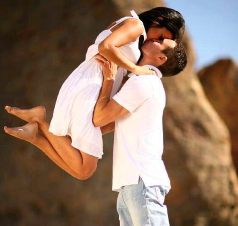 Man Lifting Woman — White, Romantic