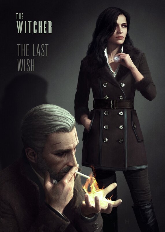 Man Lighting a Cigarette — Black, Dramatic, Digital Art