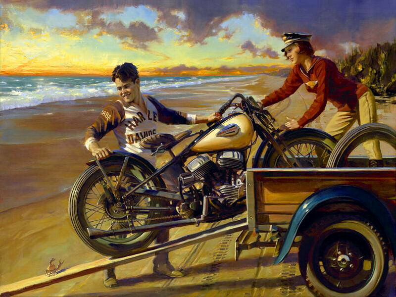 Man Loading Motorcycle
