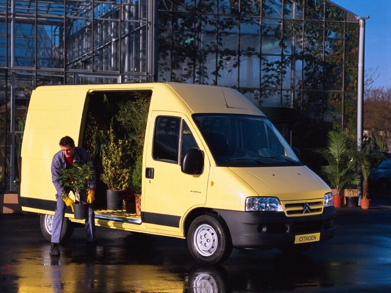 Man loading plants into van