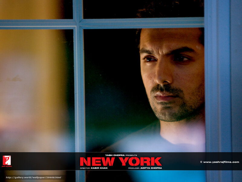 Man Looking Through Window — Blue