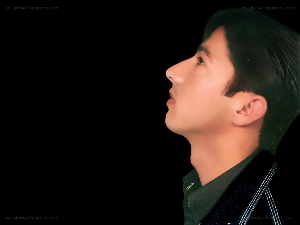 man looking up in profile