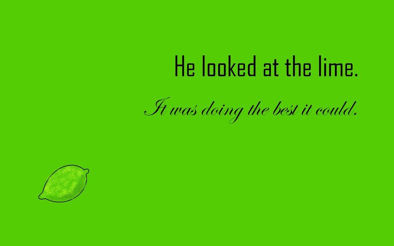 Man looks at a lime