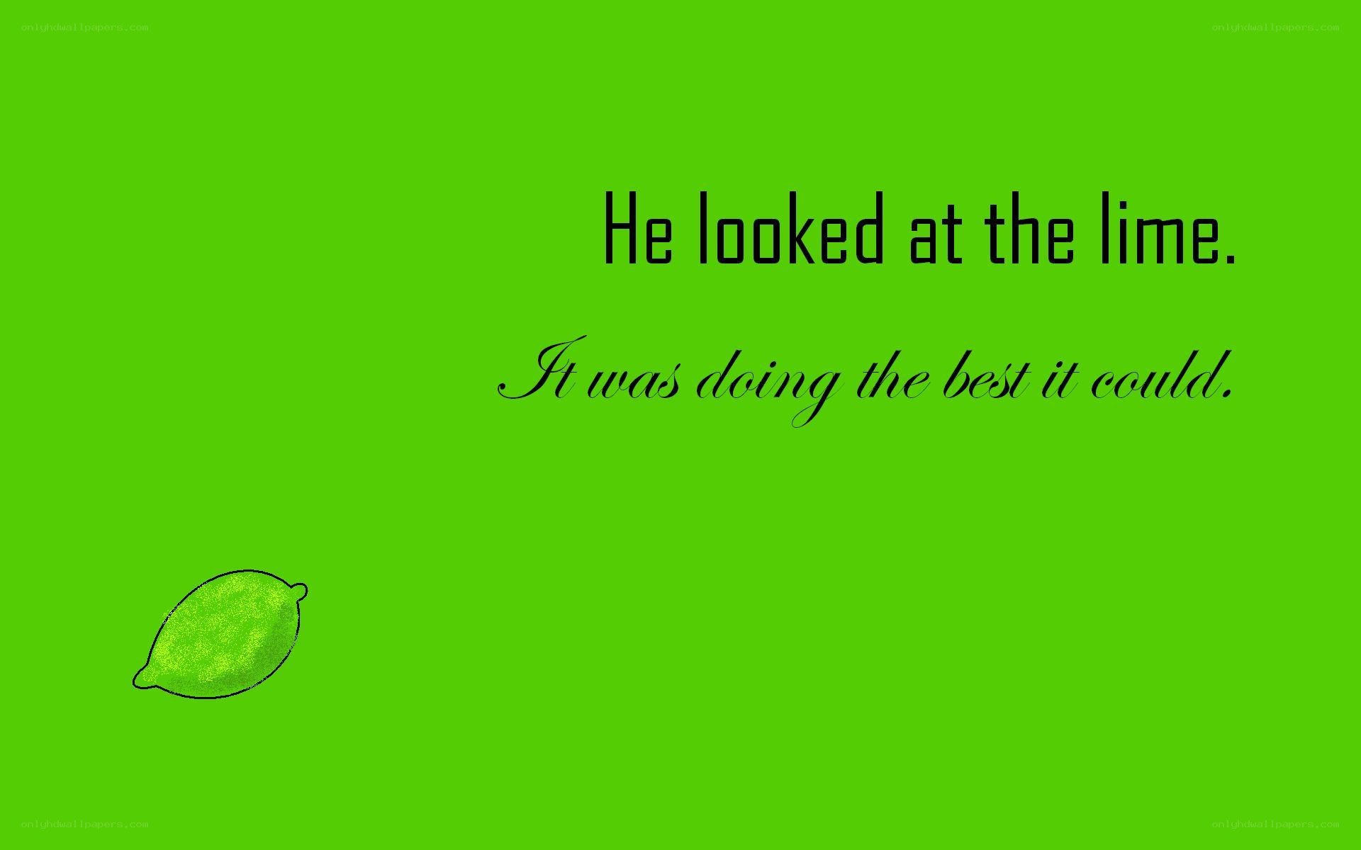 Man looks at a lime