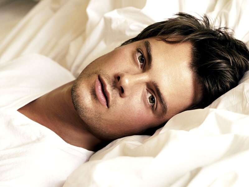 Man Lying in Bed — White, Calm, Morning