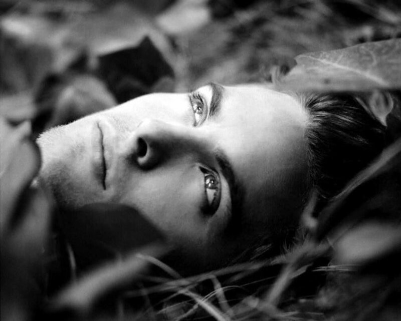 Man Lying in Grass — Black