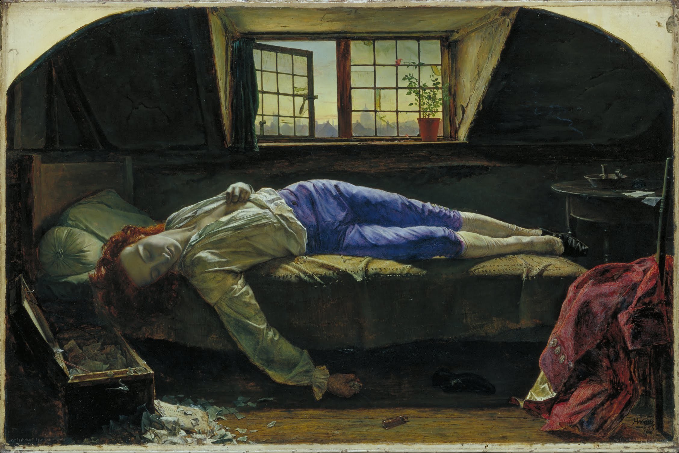 Man lying on a bed