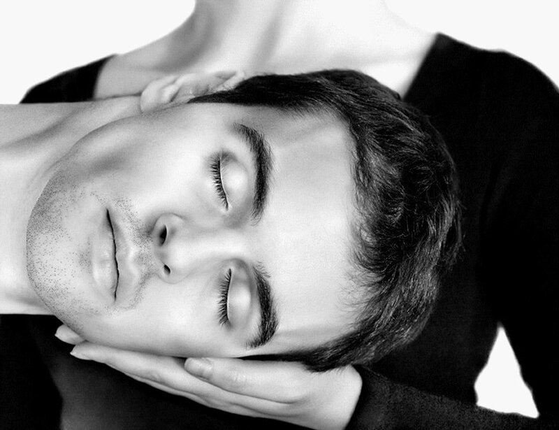 Man Lying on Back — Black, Calm