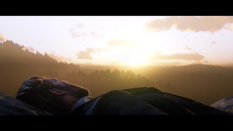 Man Lying on Back — Gold