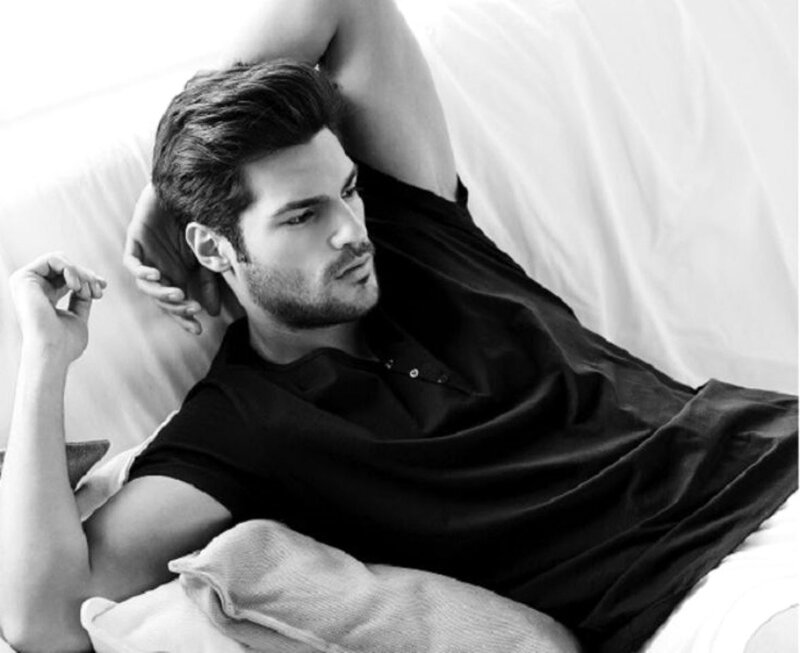 Man Lying on Bed — Black, Relaxed