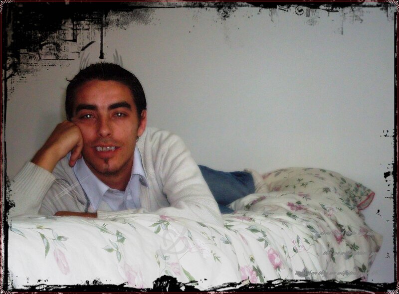 Man Lying on Bed — White