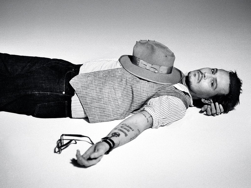 Man Lying on Floor — Black
