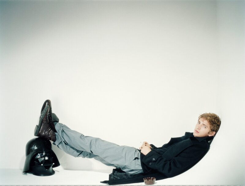 Man Lying on Floor — White