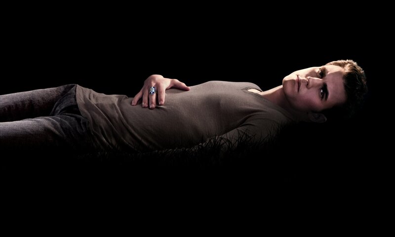 Man Lying on Grass — Black