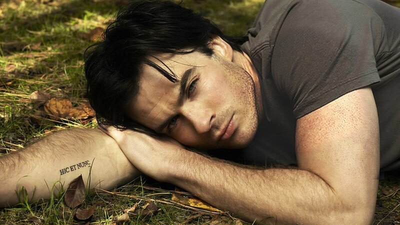 Man Lying on Grass — Green
