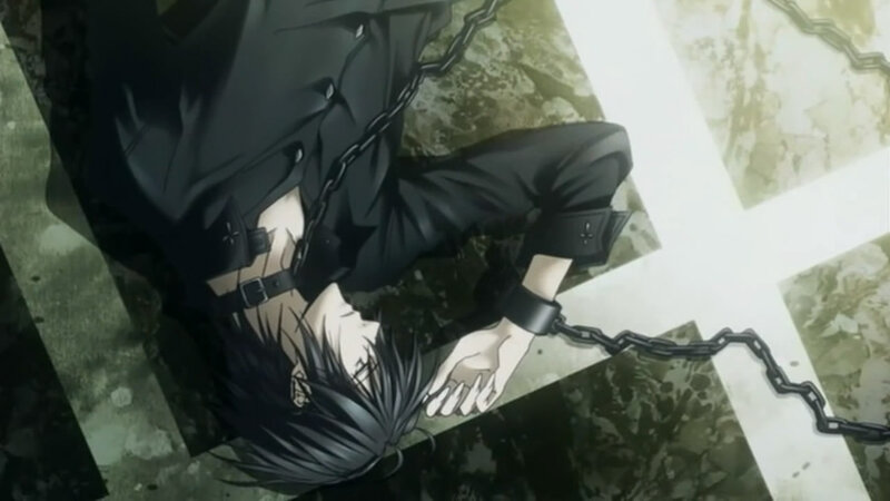 Man Lying on Ground — Black, Dramatic, Anime