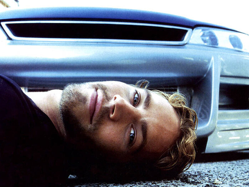 Man Lying on Ground — Blue