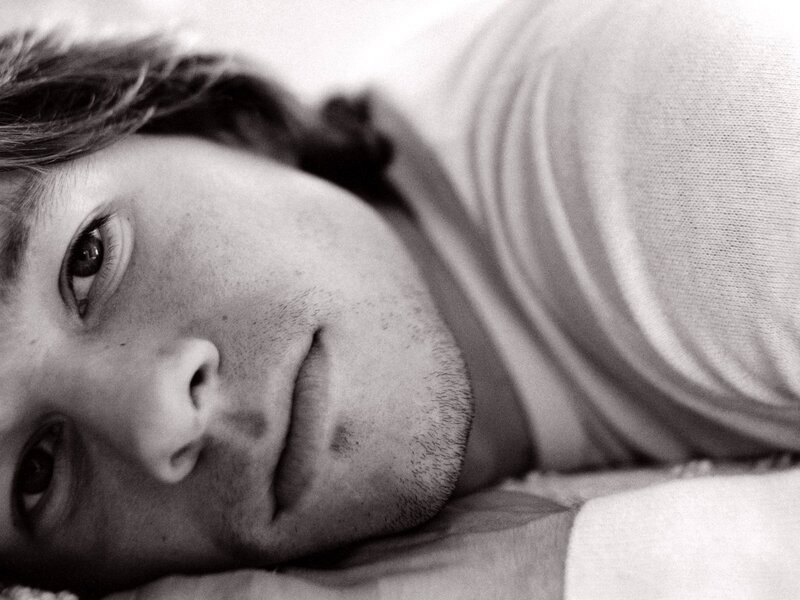 man lying on his side