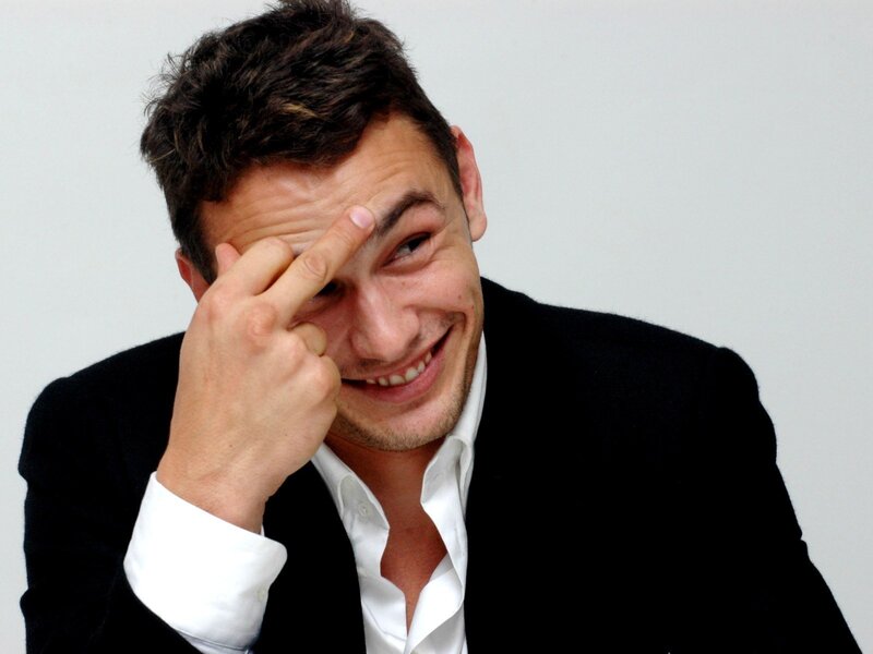 man making a face with hand