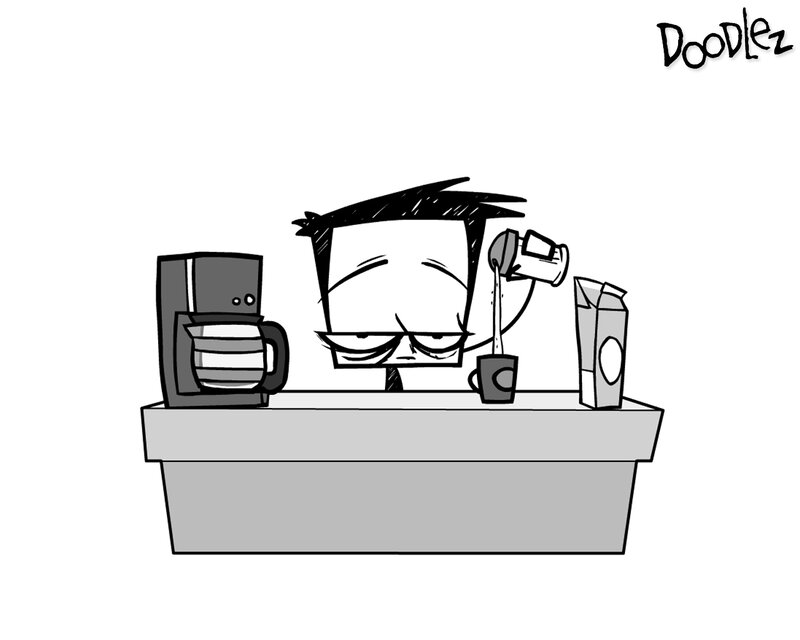man making coffee