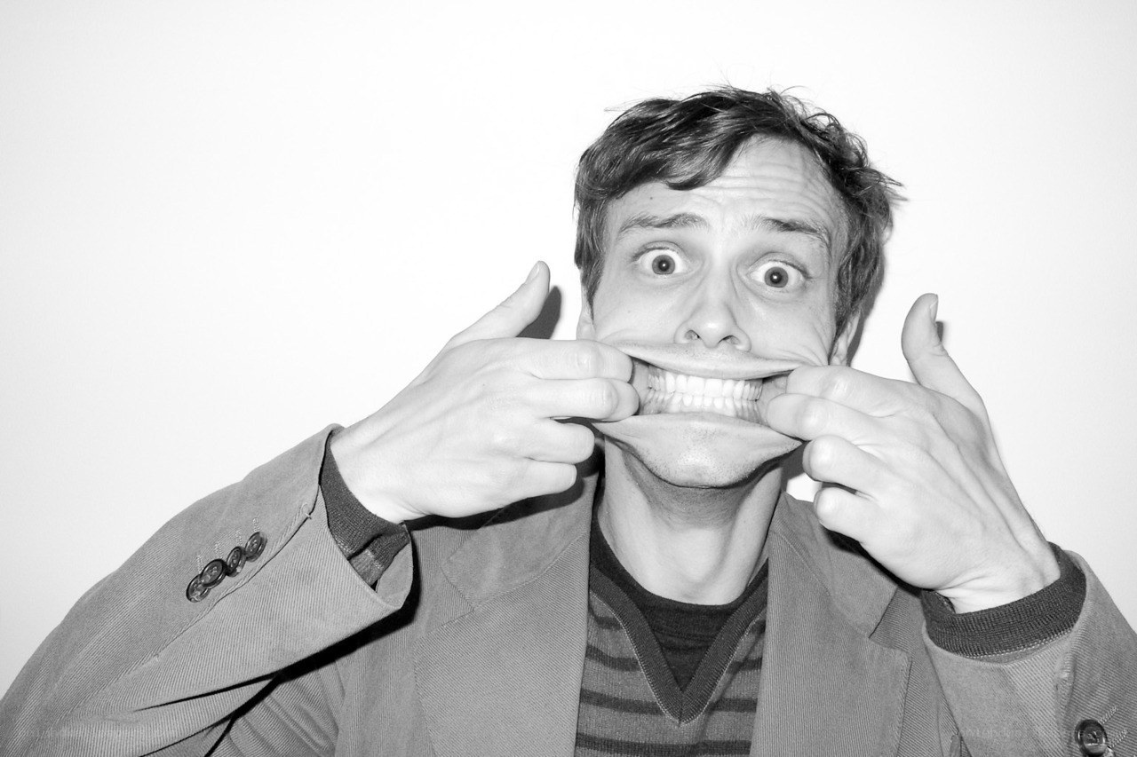 man making funny face