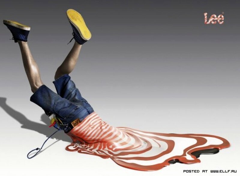 Man melting into liquid