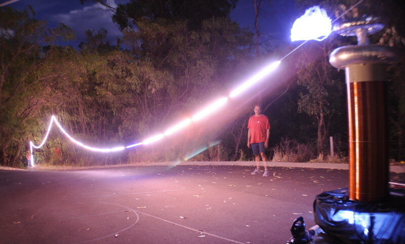 Man Near Tesla Coil