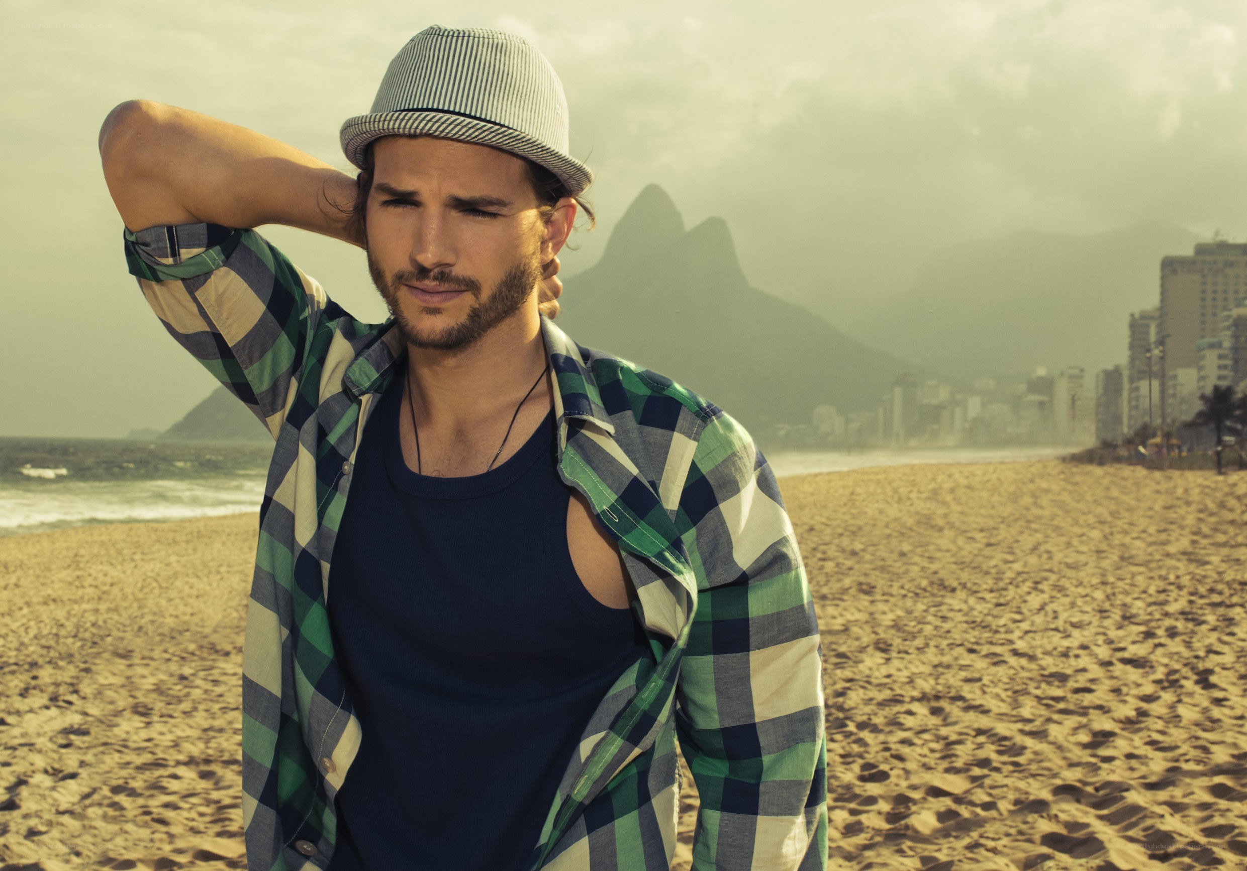 Man on a beach in Rio