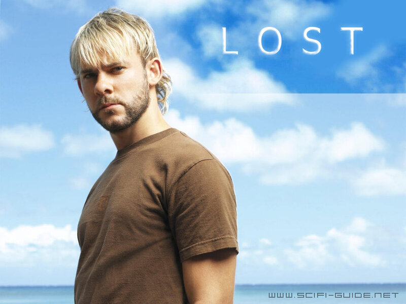 Man on a beach with LOST title