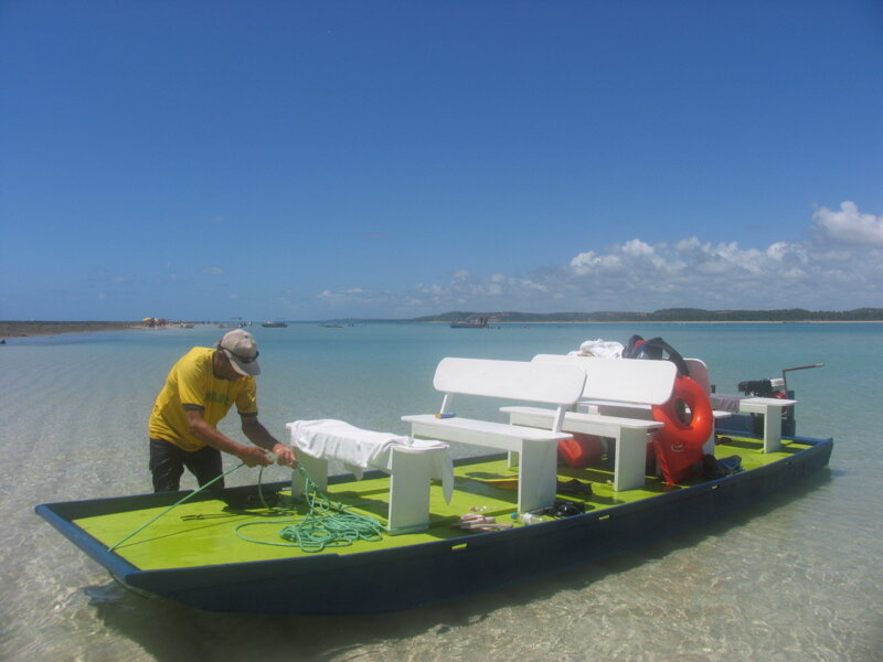Man on a Boat — Blue, Serene