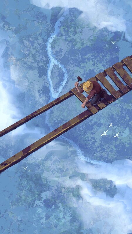 Man on a Bridge