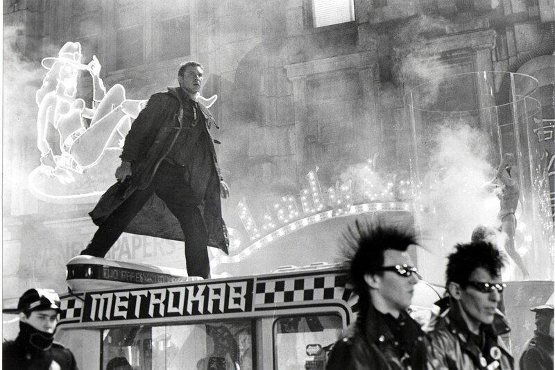 Man on a bus in a smoky city