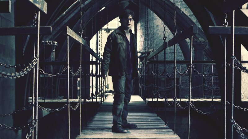 man on a chain bridge