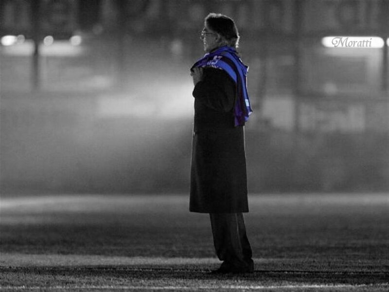 Man on a field at night