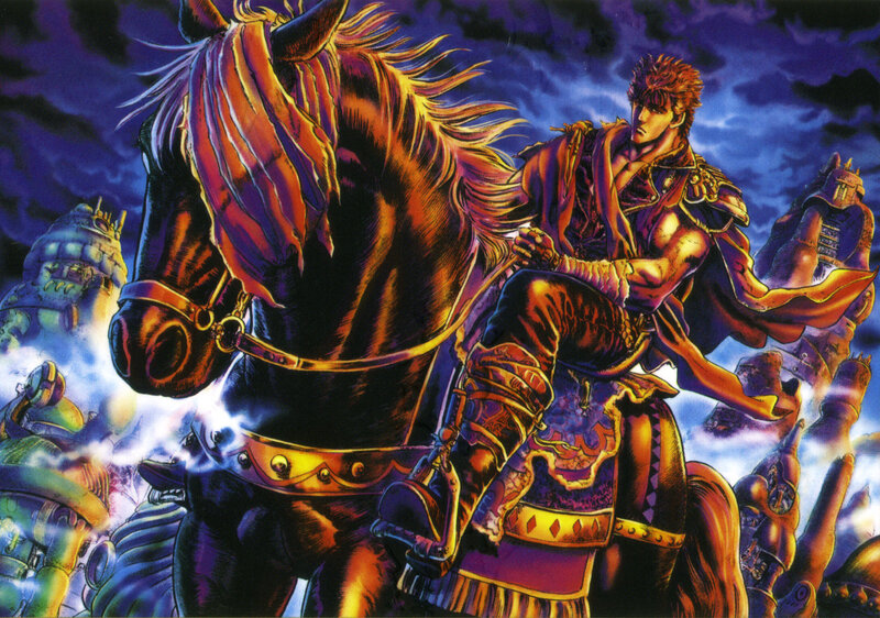 Man on a Horse — Purple, Dramatic