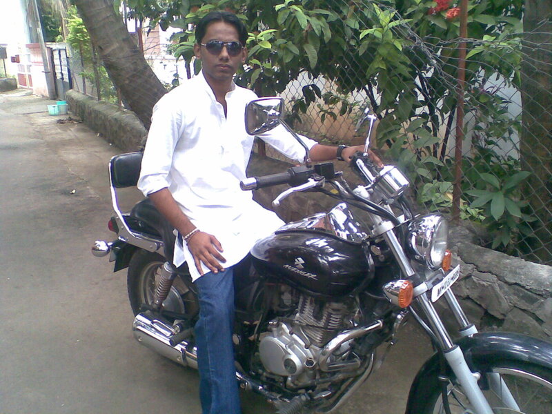 Man on a motorcycle