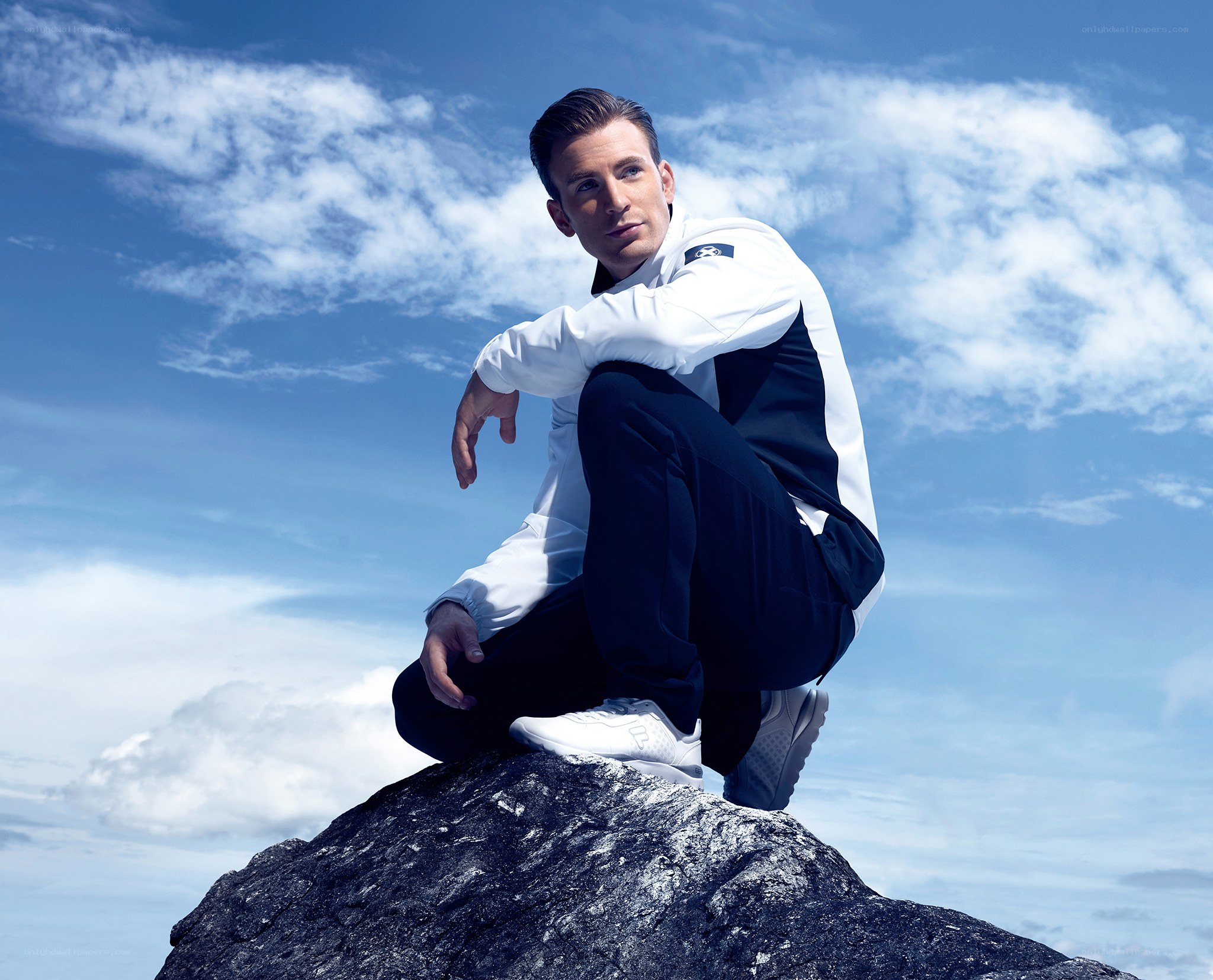 man on a rock