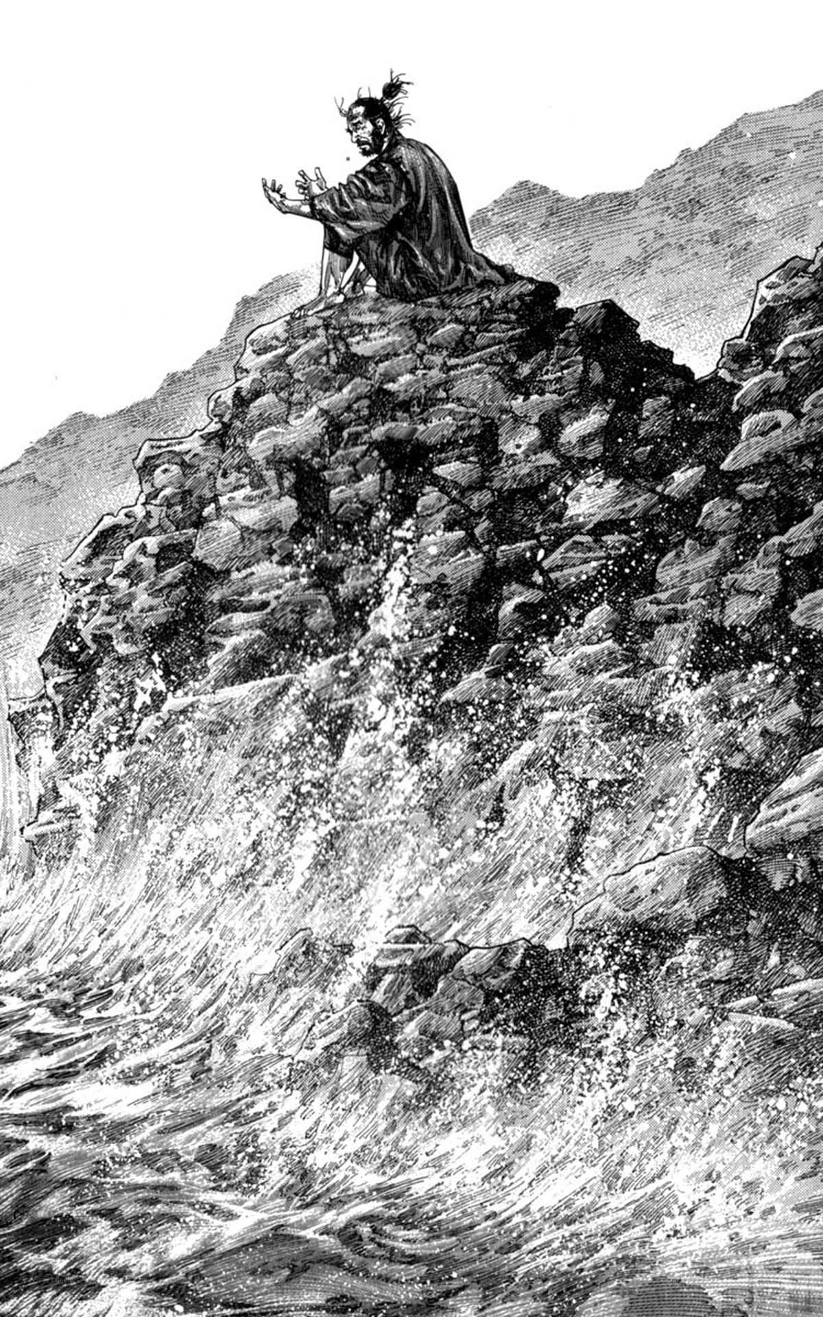 man on a rocky cliff