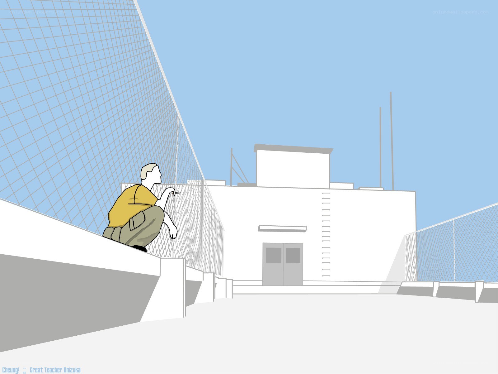 Man on a rooftop