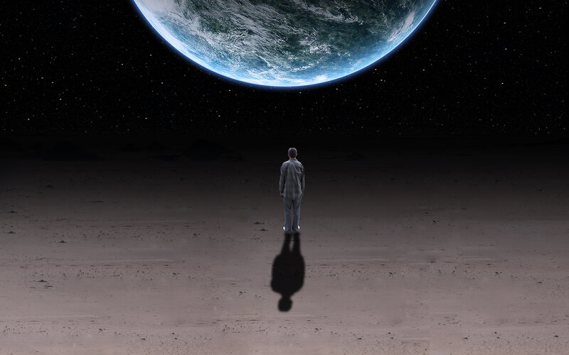 Man on Alien Planet