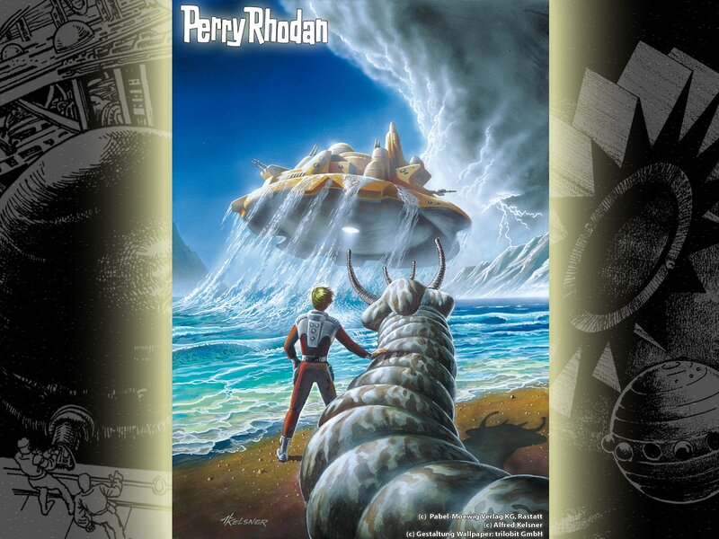Man on Beach with Alien Creature