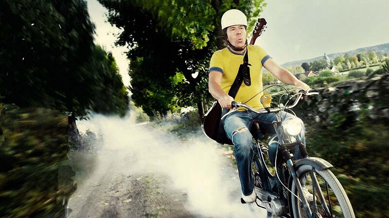 Man on Bicycle — Green, Dynamic